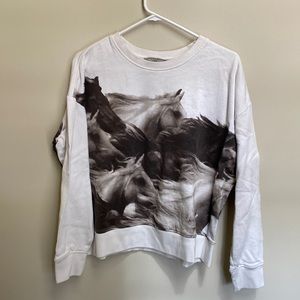 All Saints horse pattern sweatshirt
